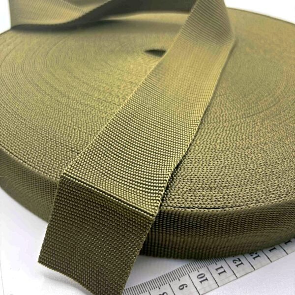 Chaki spalvos diržinė juosta, 4cm pločio