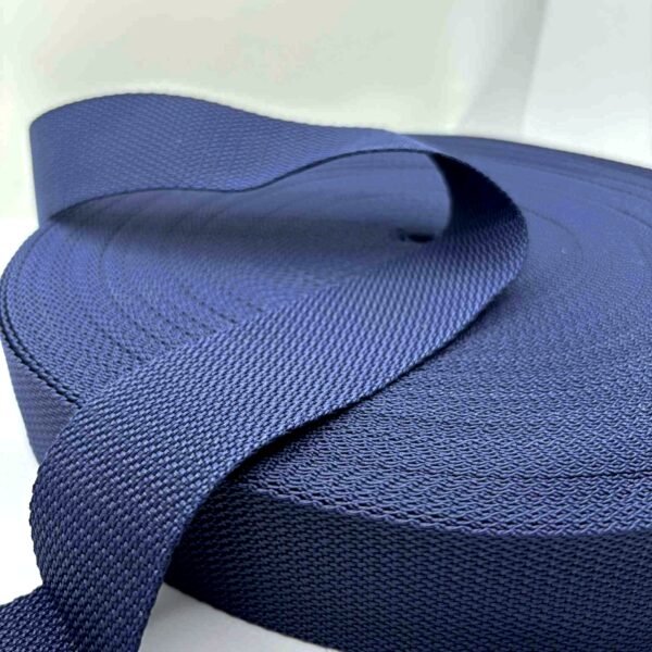 Tamsiai mėlynos spalvos diržinė juosta, 4cm pločio