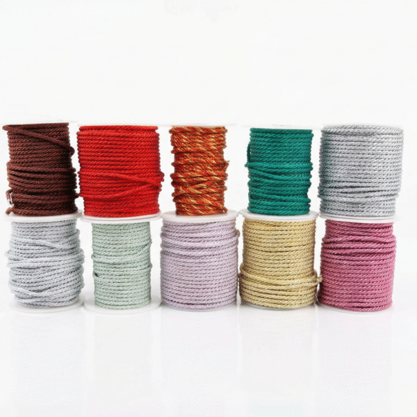 (10-Spalvų) Dekoratyvinė susukta virvelė