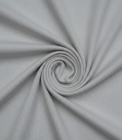 Baltas džinso audinys su elastanu – vidutinio storio