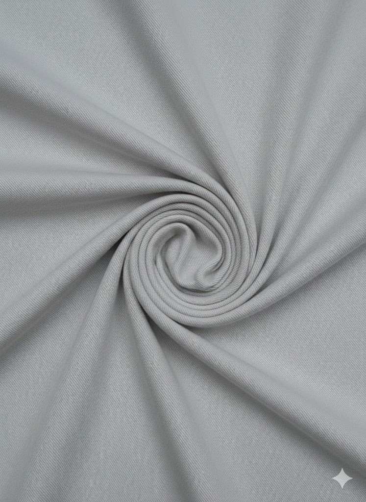 Baltas džinso audinys su elastanu – vidutinio storio Baltas džinso audinys su elastanu – vidutinio storio