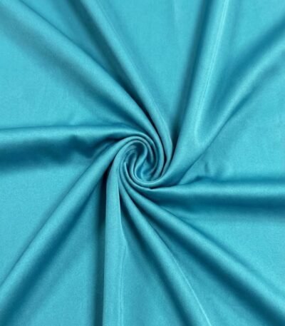 Blizgus itin plonas atlasas audinys turkio spalvos