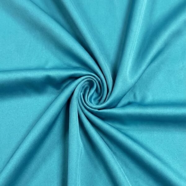 Blizgus itin plonas atlasas audinys turkio spalvos