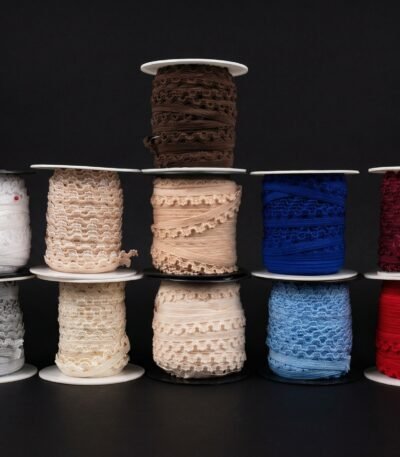 Dekoratyvinė elastinga juostelė su nėrinuku 20 mm