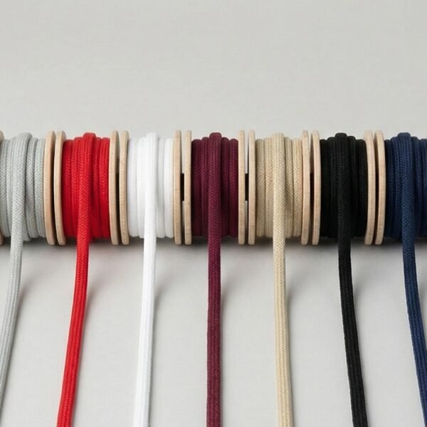 Natūrali medvilninė virvutė tekstilės apdailai