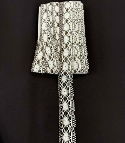 Nėrinių juostelė 4 cm gėlinio rašto