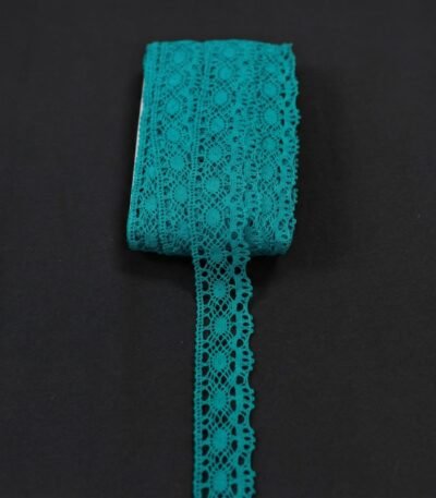 Nėrinių juostelė 4,8 cm turkio spalvos