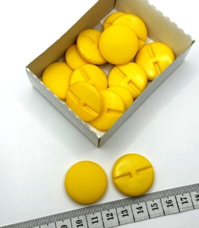 Plastikinė saga su paslėptu koteliu 28 mm geltona