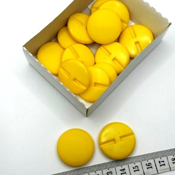 Plastikinė saga su paslėptu koteliu 28 mm geltona