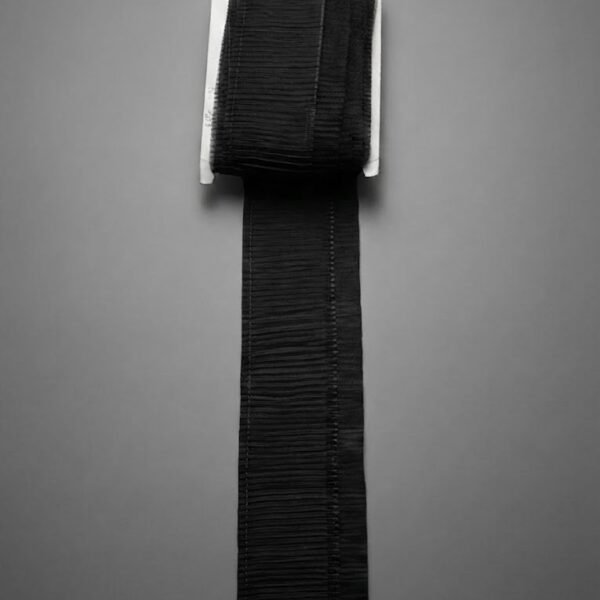 Plati elastinga juosta užuolaidoms 9,5 cm juodos spalvos