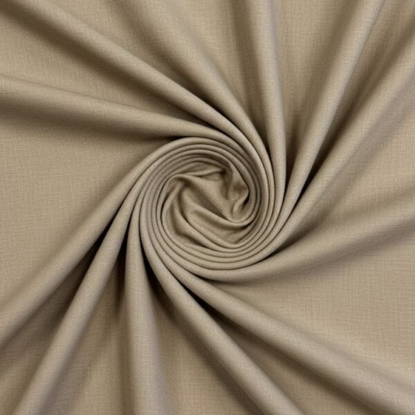 Smėlio spalvos lininis audinys su elastanu