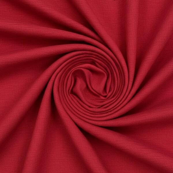 Sodrios raudonos spalvos natūralus lininis audinys