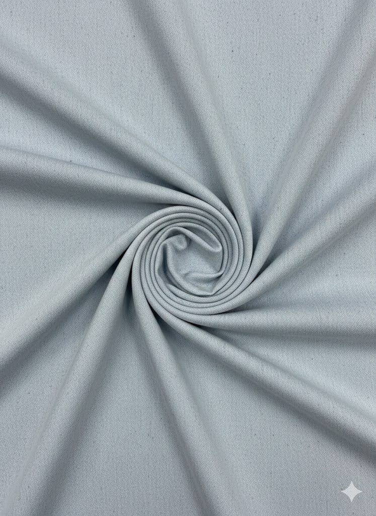 Šviesiai mėlynas džinso audinys su elastanu Šviesiai mėlynas džinso audinys su elastanu