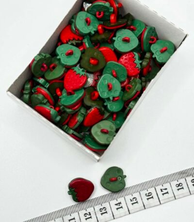 Vaikiška saga braškės motyvas 17 mm su koteliu