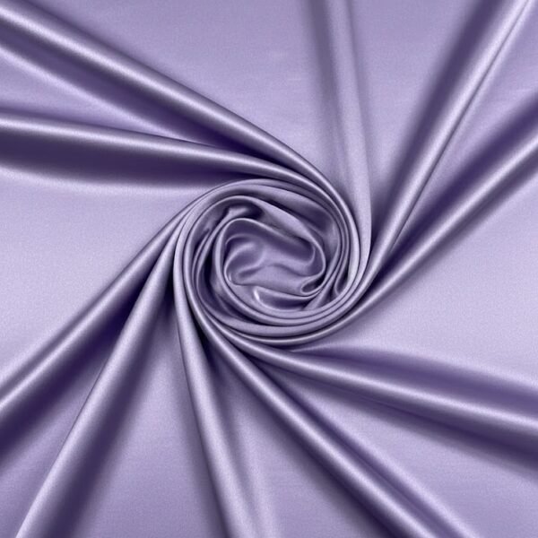 Alyvinės spalvos šilko audinys su elastanu