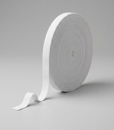 Balta megzta elastinė guma 1 cm pločio siuvimui