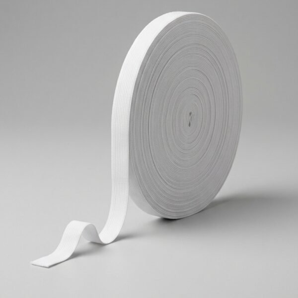 Balta megzta elastinė guma 1 cm pločio siuvimui