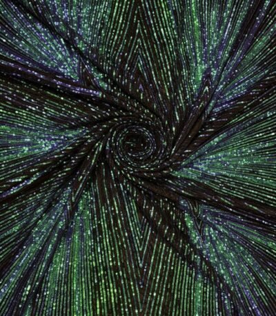 Dekoratyvinis tiulio audinys su geometriniu žvynelių raštu