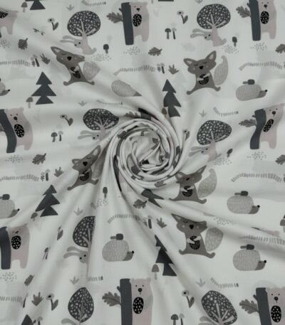 Kartūnas su paukščiais ir šakelėmis šviesiame fone