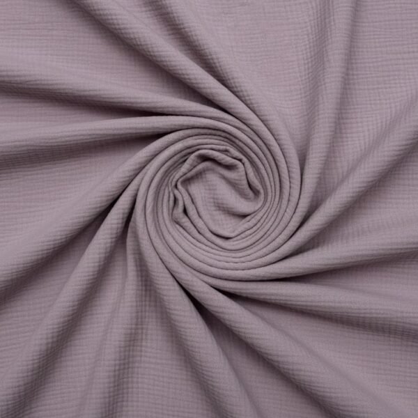 Medvilninis muslinas švelnios alyvinės spalvos