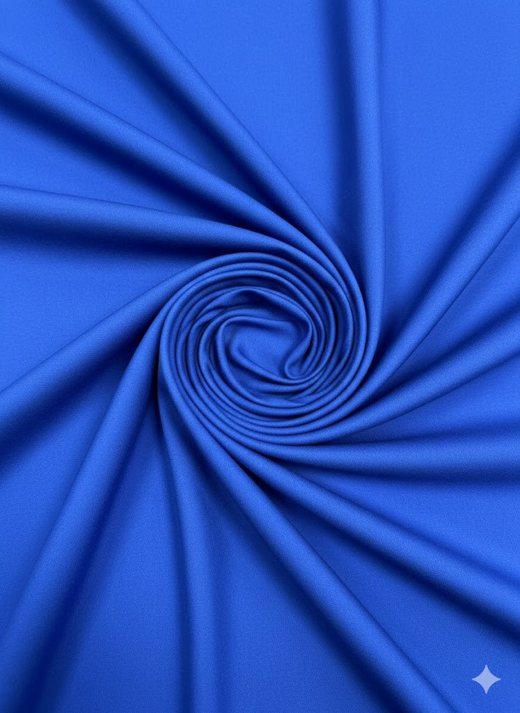 Mėlynas viskozės poliesterio pamušalas 150 cm pločio Mėlynas viskozės poliesterio pamušalas 150 cm pločio