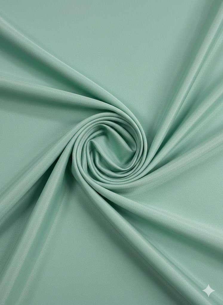 Mėtų spalvos elastingas viskozės pamušalas 140 cm pločio Mėtų spalvos elastingas viskozės pamušalas 140 cm pločio