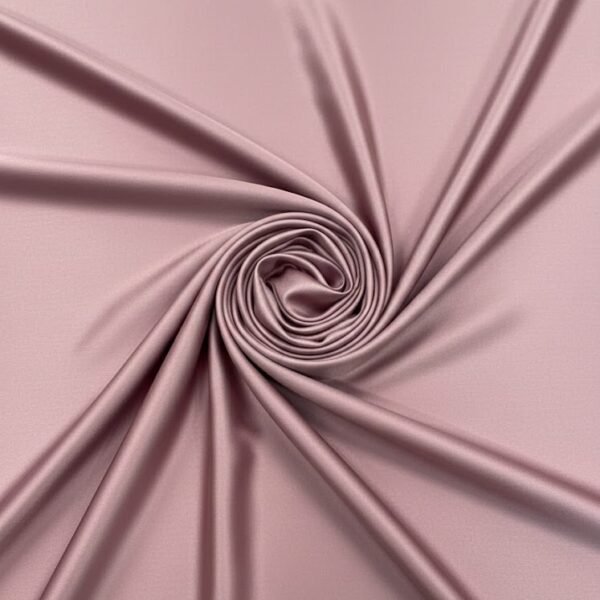 Pelenų rožinės spalvos šilko audinys su elastanu