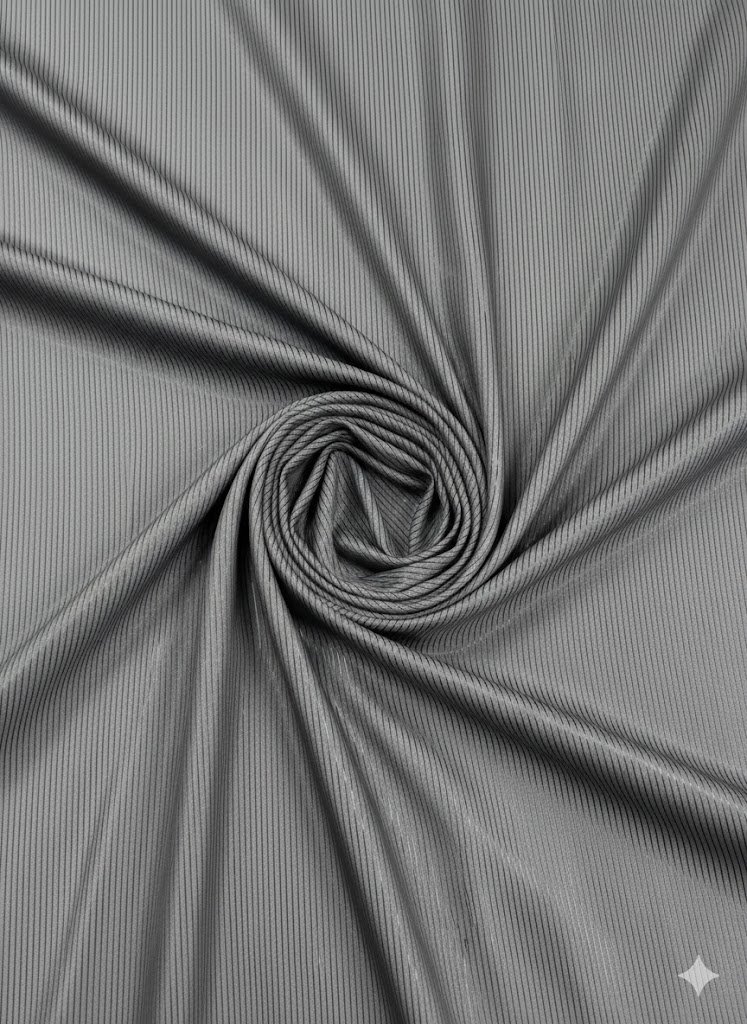 Pilkas viskozės pamušalas su subtiliais dryžiais Pilkas viskozės pamušalas su subtiliais dryžiais