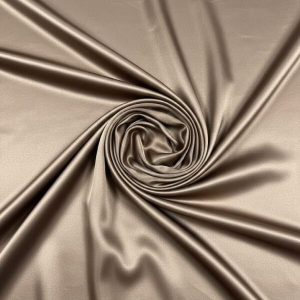 Rudas šilko audinys su elastanu, lygus paviršius