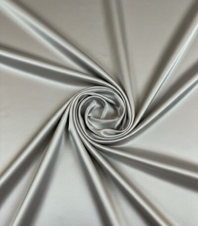 Šilko audinys su elastanu šviesiai pilkos spalvos