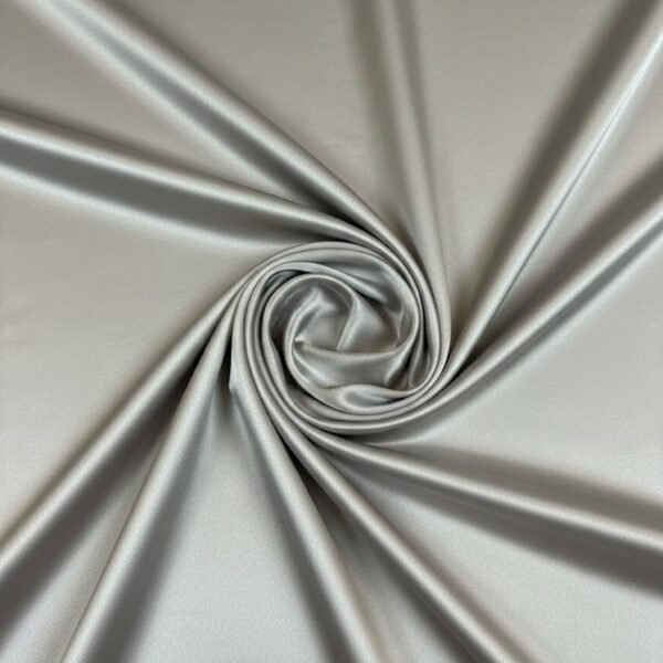 Šilko audinys su elastanu šviesiai pilkos spalvos