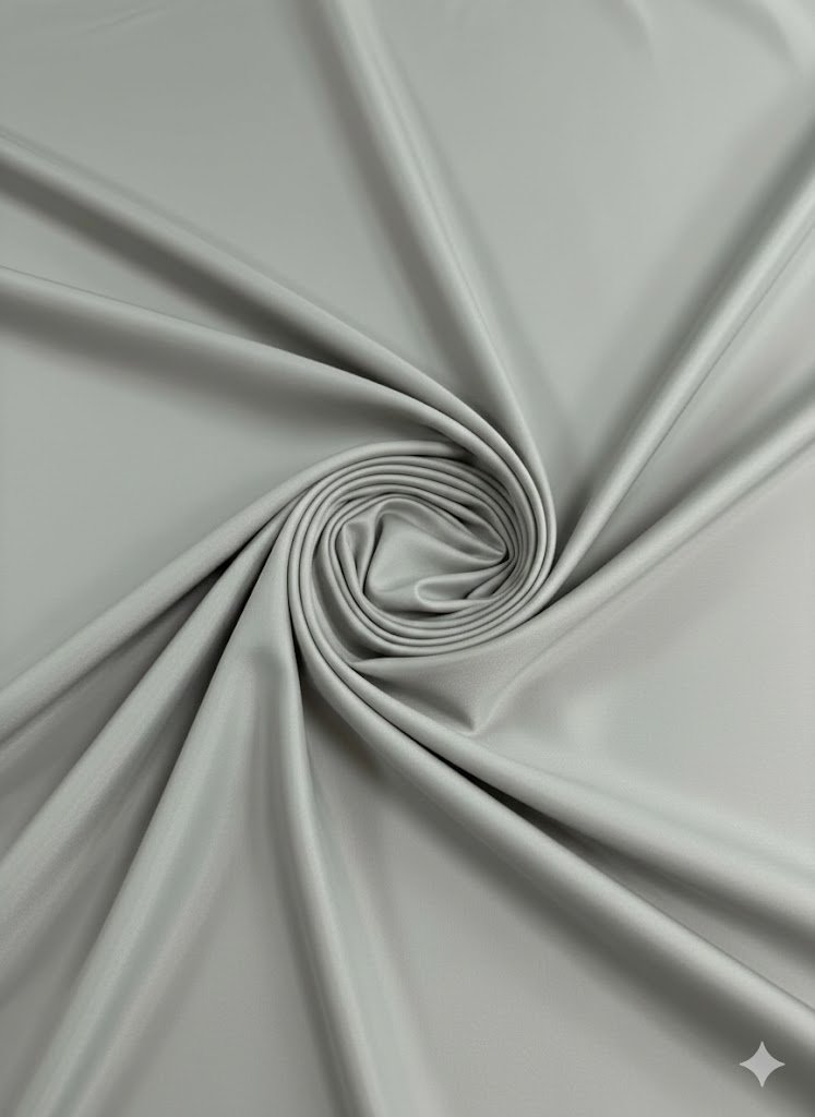 Šviesiai pilkas elastingas viskozės pamušalas 150 cm pločio Šviesiai pilkas elastingas viskozės pamušalas 150 cm pločio