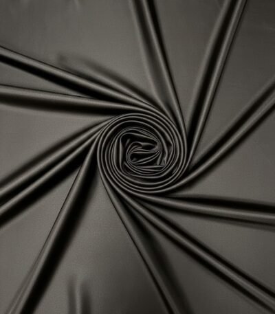 Tamsiai rudas šilko audinys su elastanu, lygus paviršius