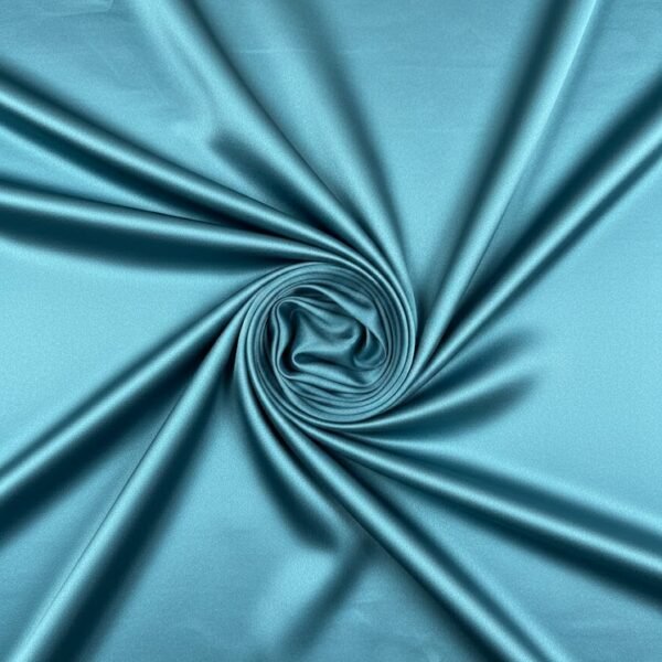 Turkio spalvos šilko audinys su elastanu