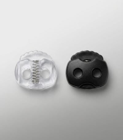 Plastikinis virvelės fiksatorius juodas 4 mm