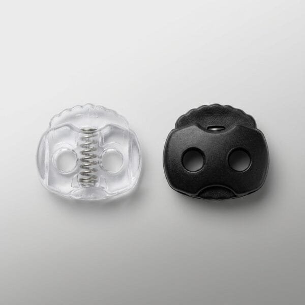 Plastikinis virvelės fiksatorius juodas 4 mm