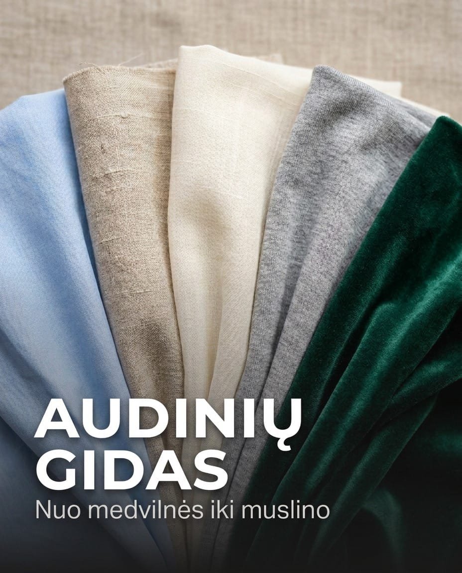 Audinių tipai pradedantiesiems nuo medvilnės iki muslino 1