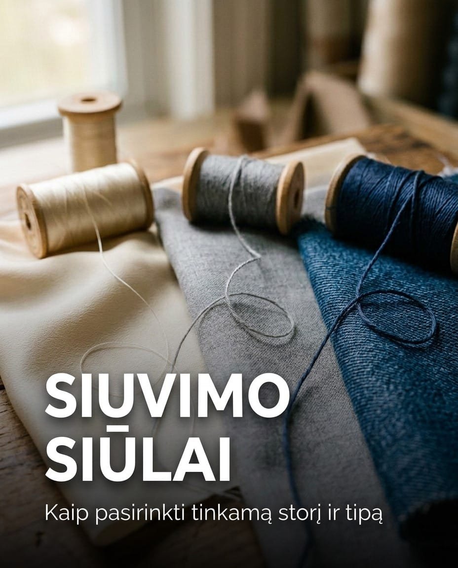 Kaip išsirinkti tinkamus siuvimo siūlus 2