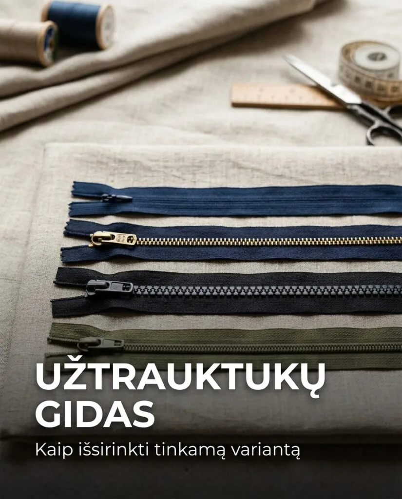 Kaip pasirinkti tinkamą užtrauktuką siuvimui 6