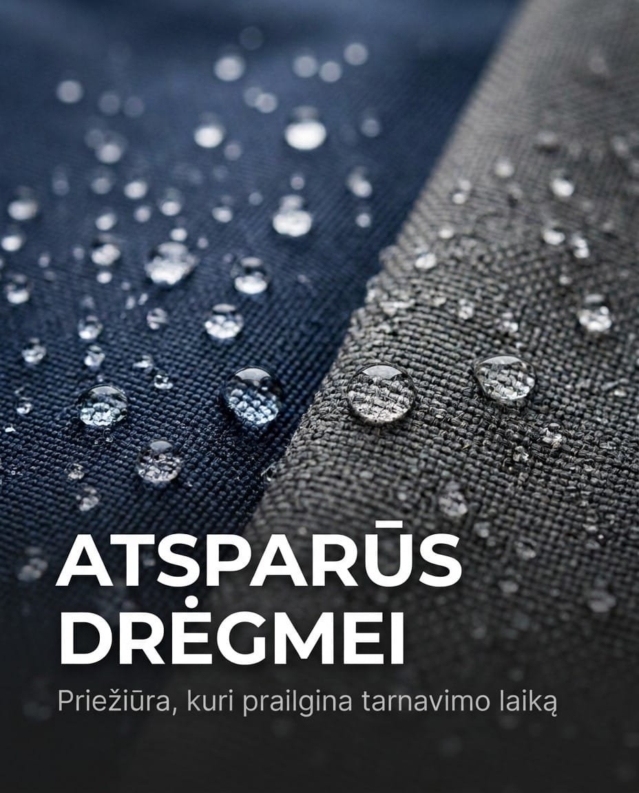 Kaip prižiūrėti vandeniui atsparius audinius 8
