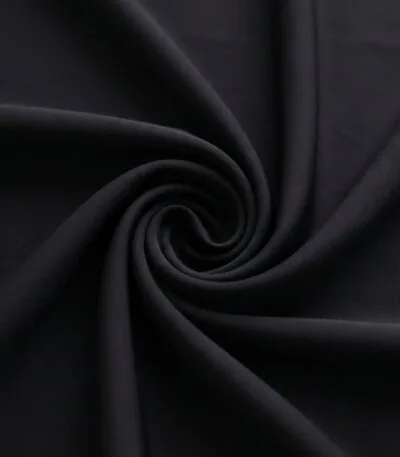 Juoda likra – tamprus matinis audinys 150 cm, spiralė