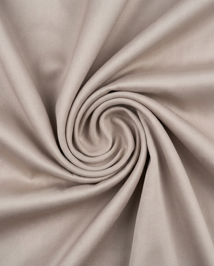 Taupe pamušalo audinys – plonas, dvipusis, 140 cm | Daireda