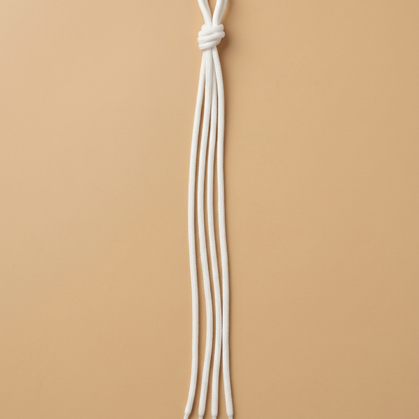 Balti apvalūs batų raišteliai – 110 cm (1 pora)