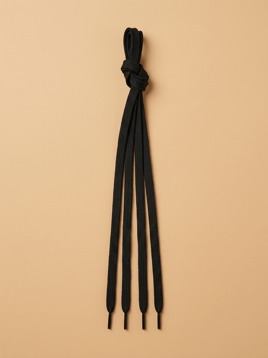 Juodi plokšti batų raišteliai – 133 cm (1 pora) Juodi plokšti batų raišteliai – 133 cm (1 pora)